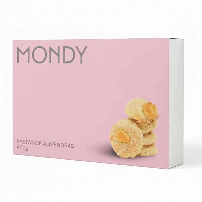 Caja Mondy y pastas de almendra